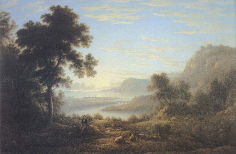 Landscape with piping shepherd